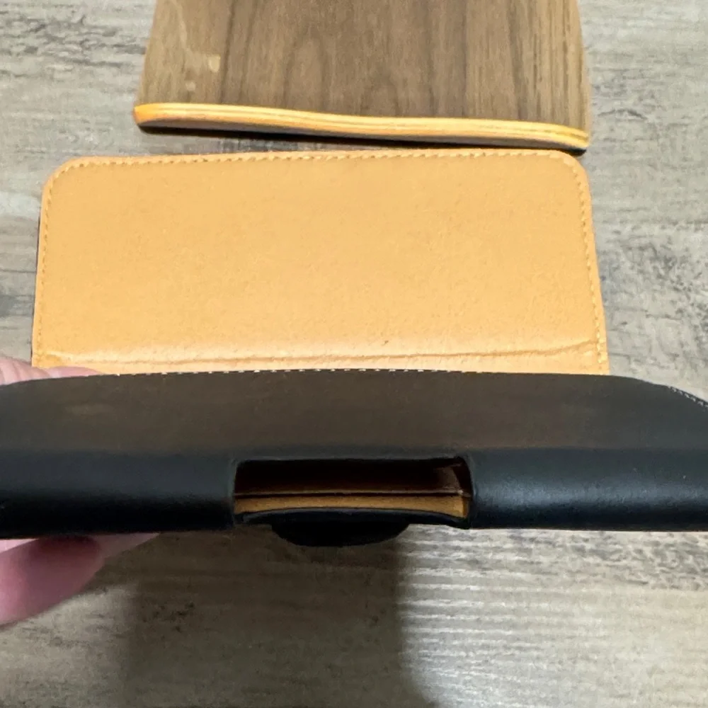 Black and Tan Belt Clip Cell Phone or Sunglasses Holder
